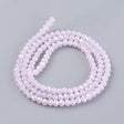 Elektroplattierte Glasperlen, Rosa, Rondell, (2x2,5mm) - Uniq Perler - 111754