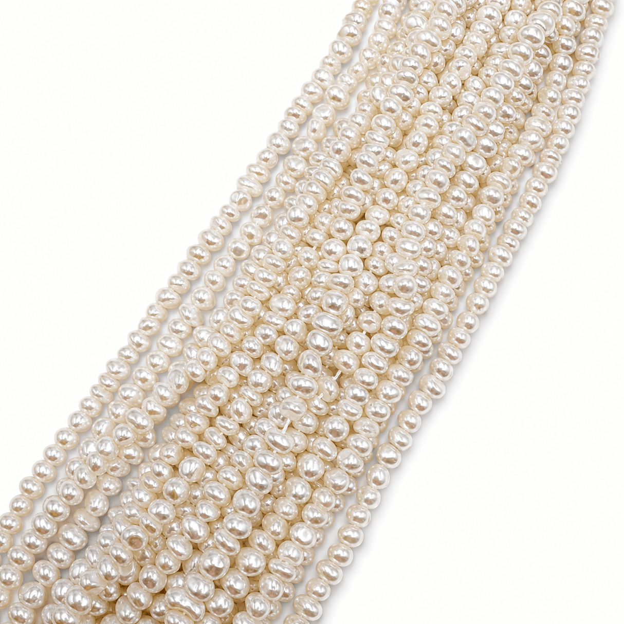 Elektroplatede Shell Nuggets, (4,5 - 6 x 7 - 8,5mm) - Uniq Perler - 114090
