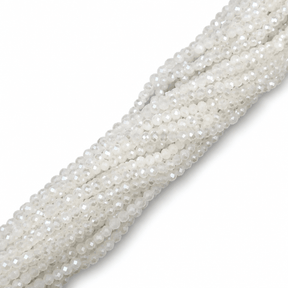 Elektroplateret Glasperler – Perlemor, Rondel, Facetteret (3,5-3,8mm) - Uniq Perler - 117144