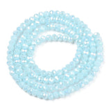 Elestroplatede Glasperler, Lys Blå, (2x3mm) - Uniq Perler - 111979