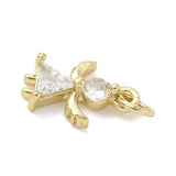 Engel Med Zirkonia - 18K Langtidsholdbar Forgyldt (9,5x14,5mm) - Uniq Perler - 115803