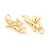 Engle Vedhæng – 18K Forgyldt, Zirkonia (14x9mm) - Uniq Perler - 