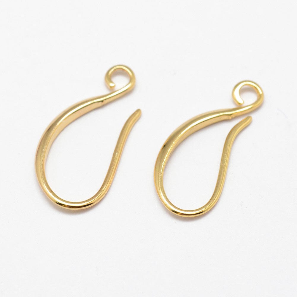 Enkel Ørekrog - 18K Forgyldt Langtidsholdbar, (21mm) - Uniq Perler - 848477