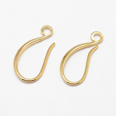 Enkel Ørekrog - 18K Forgyldt Langtidsholdbar, (21mm) - Uniq Perler - 848477