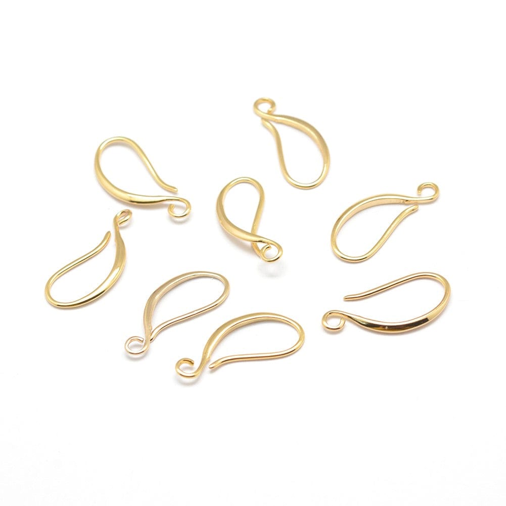 Enkel Ørekrog - 18K Forgyldt Langtidsholdbar, (21mm) - Uniq Perler - 848477