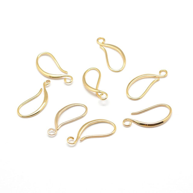 Enkel Ørekrog - 18K Forgyldt Langtidsholdbar, (21mm) - Uniq Perler - 848477