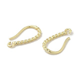 Enkel Ørekroge Med Snoninger, 14K Forgyldt,( 17x9mm) - Uniq Perler - 17373