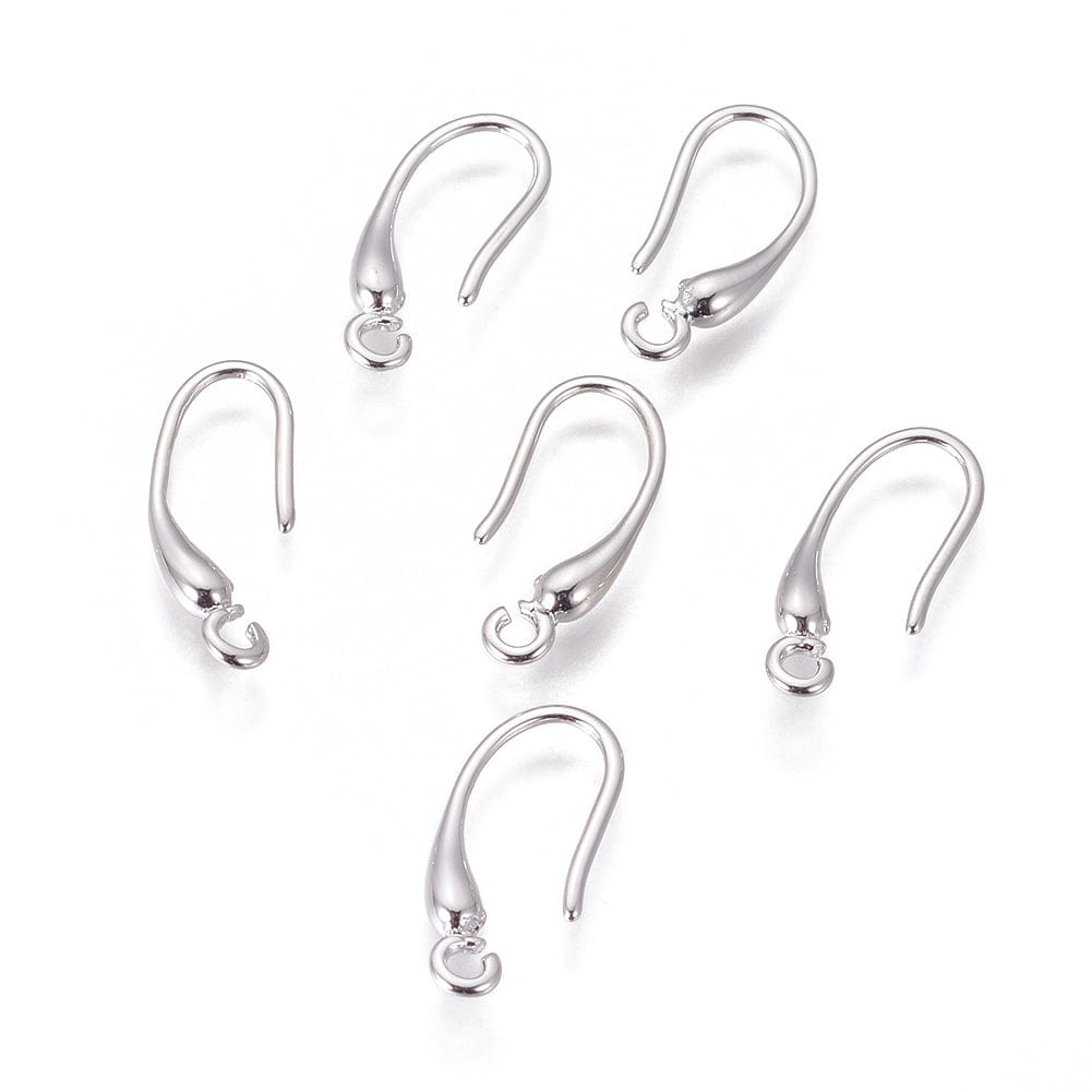 Enkel Ørekroge - Platinfarvet (18mm) - Uniq Perler - 1111490180