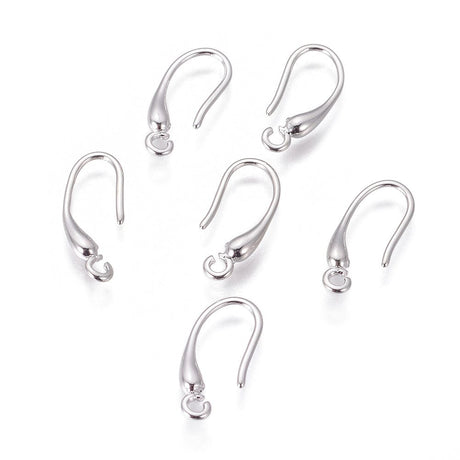 Enkel Ørekroge - Platinfarvet (18mm) - Uniq Perler - 1111490180