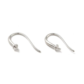 Enkel Ørekroge Til Top/Anboret Perle, Platin, (16x2,8mm) - Uniq Perler - 1111490197