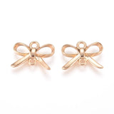 Enkel Sløjfe Mellemled, Forgyldt Messing, 10x14mm, 2 Stk - Uniq Perler - 933840