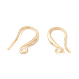 Enkelt Ørekrog, Forgyldt Messing, (17x8x2mm) - Uniq Perler - 0000014364