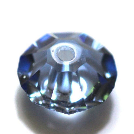 Enkelt perler og sæt Krystal Perler, Austrian Crystal,blå, rondel form, str 6x3,5 mm, 10 stk.