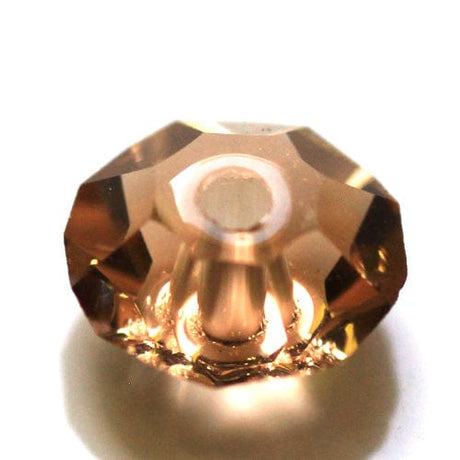 Enkelt perler og sæt Krystal Perler, Austrian Crystal, fersken/peach, rondel form, str 6x3,5 mm, 10 stk.