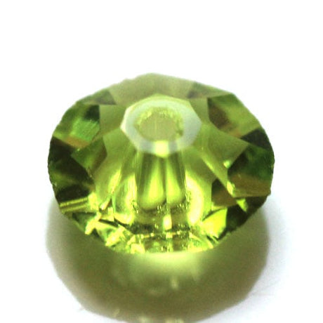 Enkelt perler og sæt Krystal Perler, Austrian Crystal, lime grøn, rondel form, str 6x3,5 mm, 10 stk.