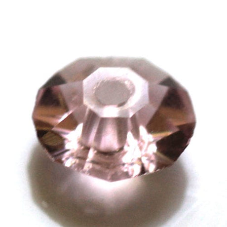 Enkelt perler og sæt Krystal Perler, Austrian Crystal, rosa, rondel form, str 6x3,5 mm, 10 stk.
