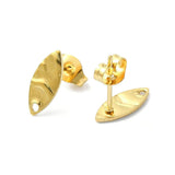 Eye Ørestikkere, Forgyldt Stål, 12x5mm - Uniq Perler - 805703