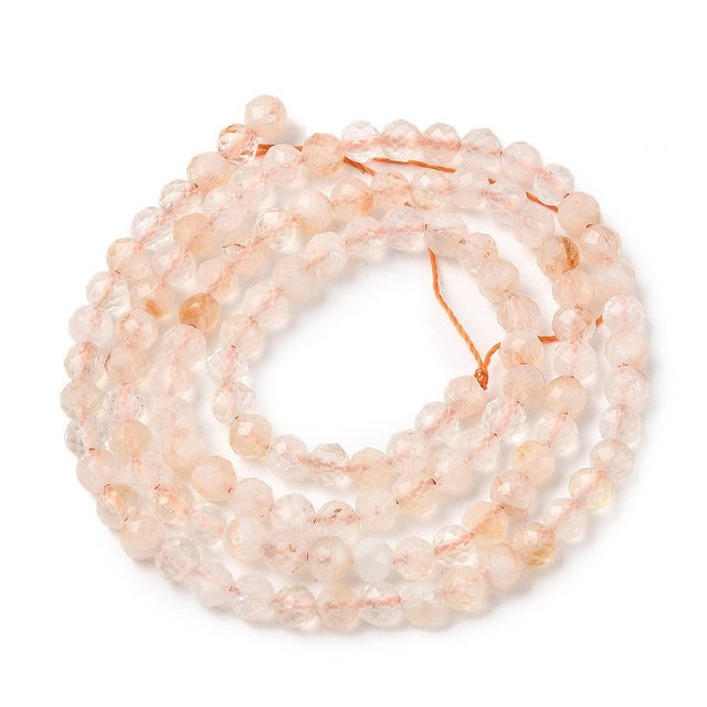 Faceted Citrine Beads - Yellow/Golden, (3.5mm) - Uniq Perler - 114283