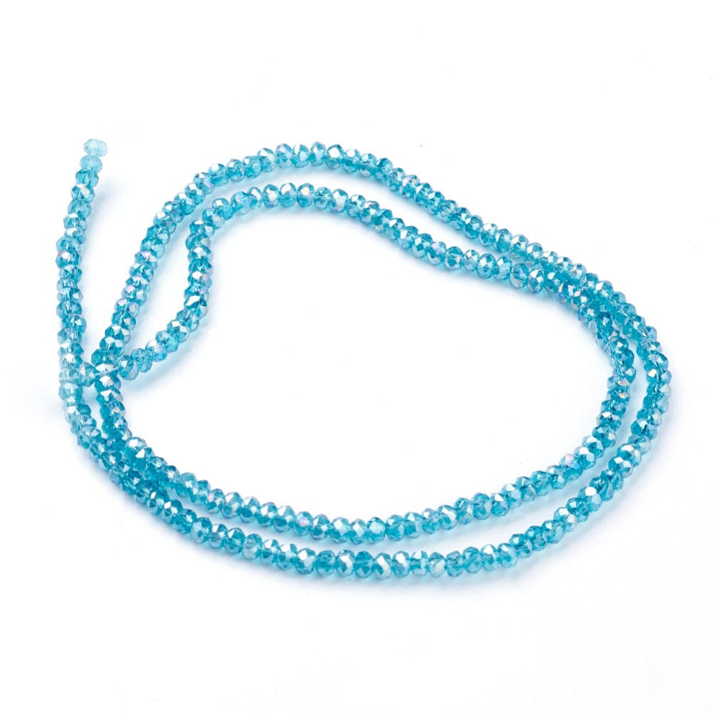 Facetterede Glasperler – Mix, Rund (3x2mm), 10 Strenge - Uniq Perler - 0000014889073