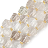 Facetterede Kvarts Perler – Twistformet Klar Krystal (10x9mm) - Uniq Perler - 115771