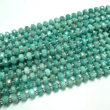 Facetteret Amazonit - Grønblå (6x8mm) - Uniq Perler - 681212