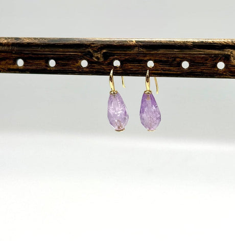 Facetteret Ametyst - Dråbe (8x15mm), 1 Stk - Uniq Perler - 112854