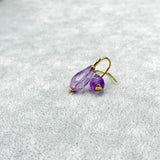 Facetteret Ametyst - Dråbe (8x15mm), 1 Stk - Uniq Perler - 112854