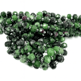 Facetteret Epidot - Grøn (6x8mm) - Uniq Perler - 212845