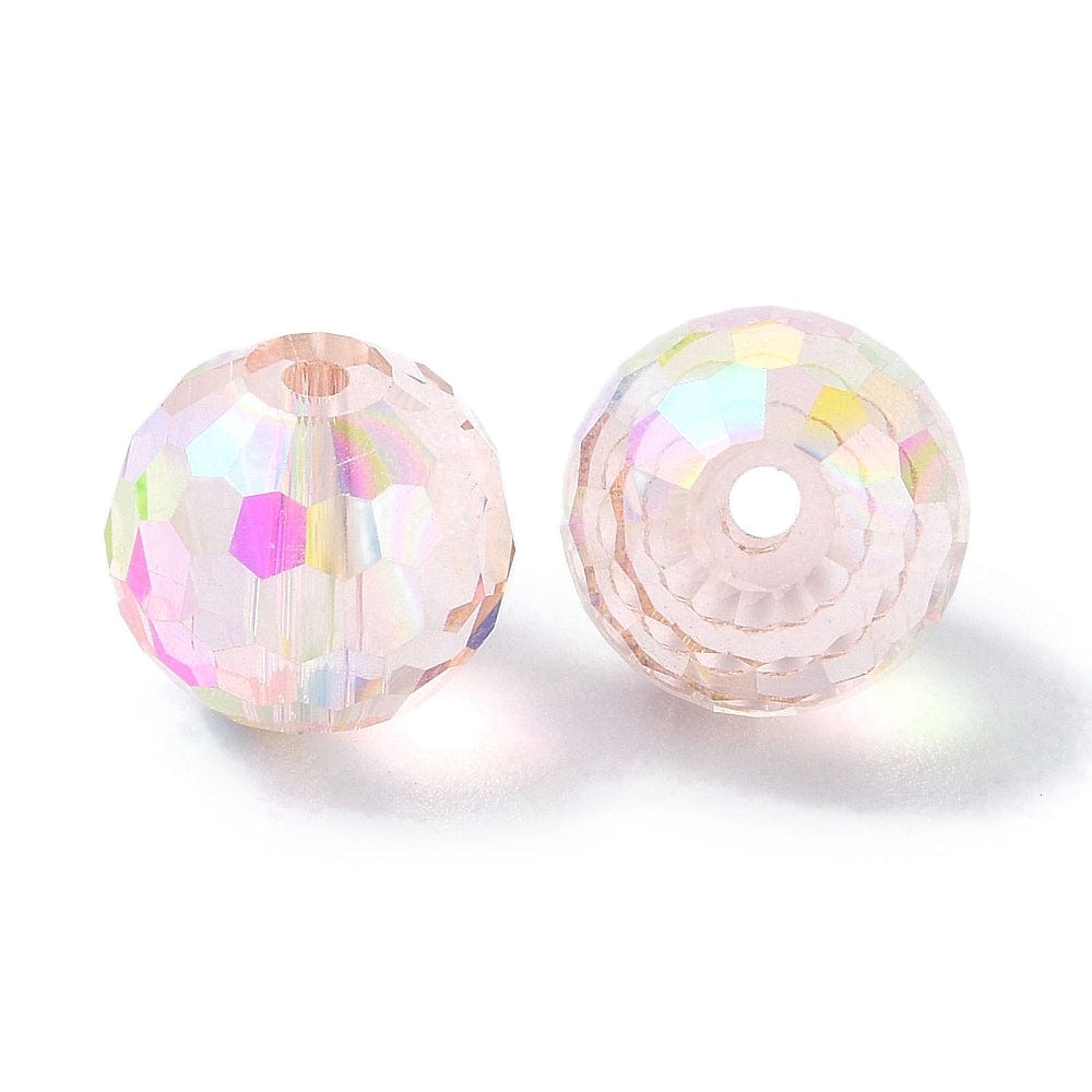 Facetteret Glasperler, (10x9mm, 10 Stk.) - Uniq Perler - 1123951