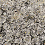 Facetteret Glasperler – Beige/Klar (6x5,5mm, 20 stk.) - Uniq Perler - 113947