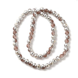 Facetteret Glasperler, Elektroplatede, 8mm - Uniq Perler - 113554