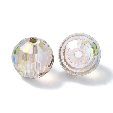 Facetteret Glasperler, Gylden AB, (10x9mm, 10 Stk.) - Uniq Perler - 112394