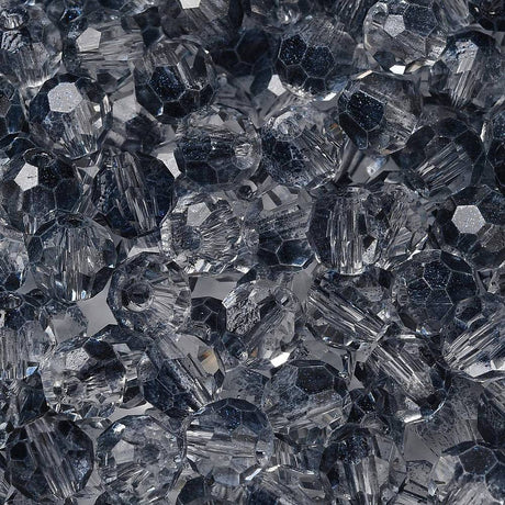 Facetteret Glasperler, Transparent Blå, (6x5,5)mm, 20 stk. - Uniq Perler - 113951