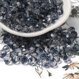 Facetteret Glasperler, Transparent Blå, (6x5,5)mm, 20 stk. - Uniq Perler - 113951