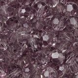 Facetteret Glasperler, Transparent Bordeaux, (6x5,5mm), 20 stk. - Uniq Perler - 113948