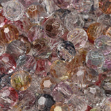 Facetteret Glasperler, Transparent Farve Mix, (6x5,5mm), 20 stk. - Uniq Perler - 113950