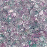 Facetteret Glasperler, Transparent Lilla, (6x5,5) mm, 20 stk. - Uniq Perler - 113949