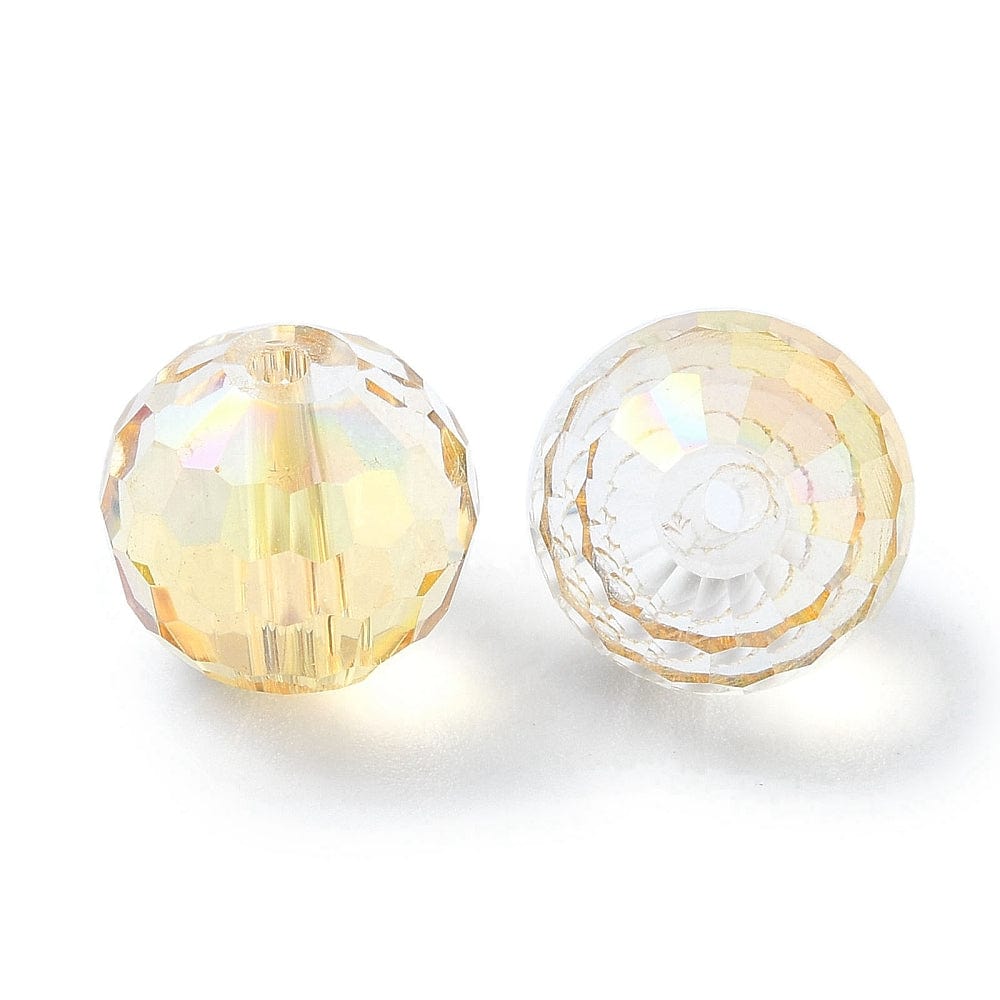 Facetteret Glasperler,(10x9mm, 10 Stk.) - Uniq Perler - 114124