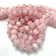 Facetteret Rosakvarts – Rondel (6x8mm) - Uniq Perler - 10089