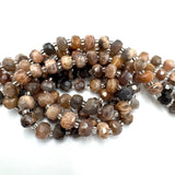 Facetteret Sort Solsten (6x8mm) - Uniq Perler - 762225