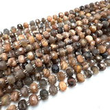 Facetteret Sort Solsten (6x8mm) - Uniq Perler - 762225