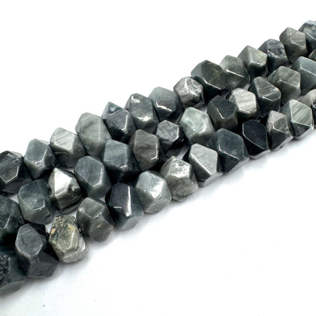 Falke Øje Sten – Facetteret, Kantet Nuggets (6x11mm) - Uniq Perler - 443322