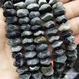 Falke Øje Sten – Facetteret, Kantet Nuggets (6x11mm) - Uniq Perler - 443322