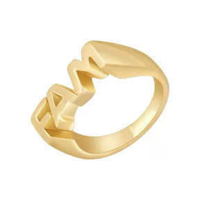 FAM Ring aus 18K Vergoldet Stahl (Mehrere Größen) - Uniq Perler - 114639
