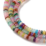 Farvemix Rondel Perler, Jade, Jaspis & Syntetisk Malakit, (4 - 4,5x2,5mm) - Uniq Perler - 831840