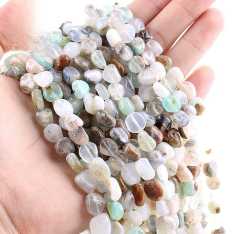 Farverig Opal, Nuggets, (8 - 10mm) - Uniq Perler - 115367