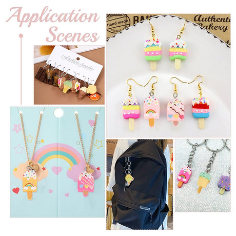 Farverige Resin Vedhæng I Mix Modeller Og Størrelser, (38 Dele) - Uniq Perler - 546356