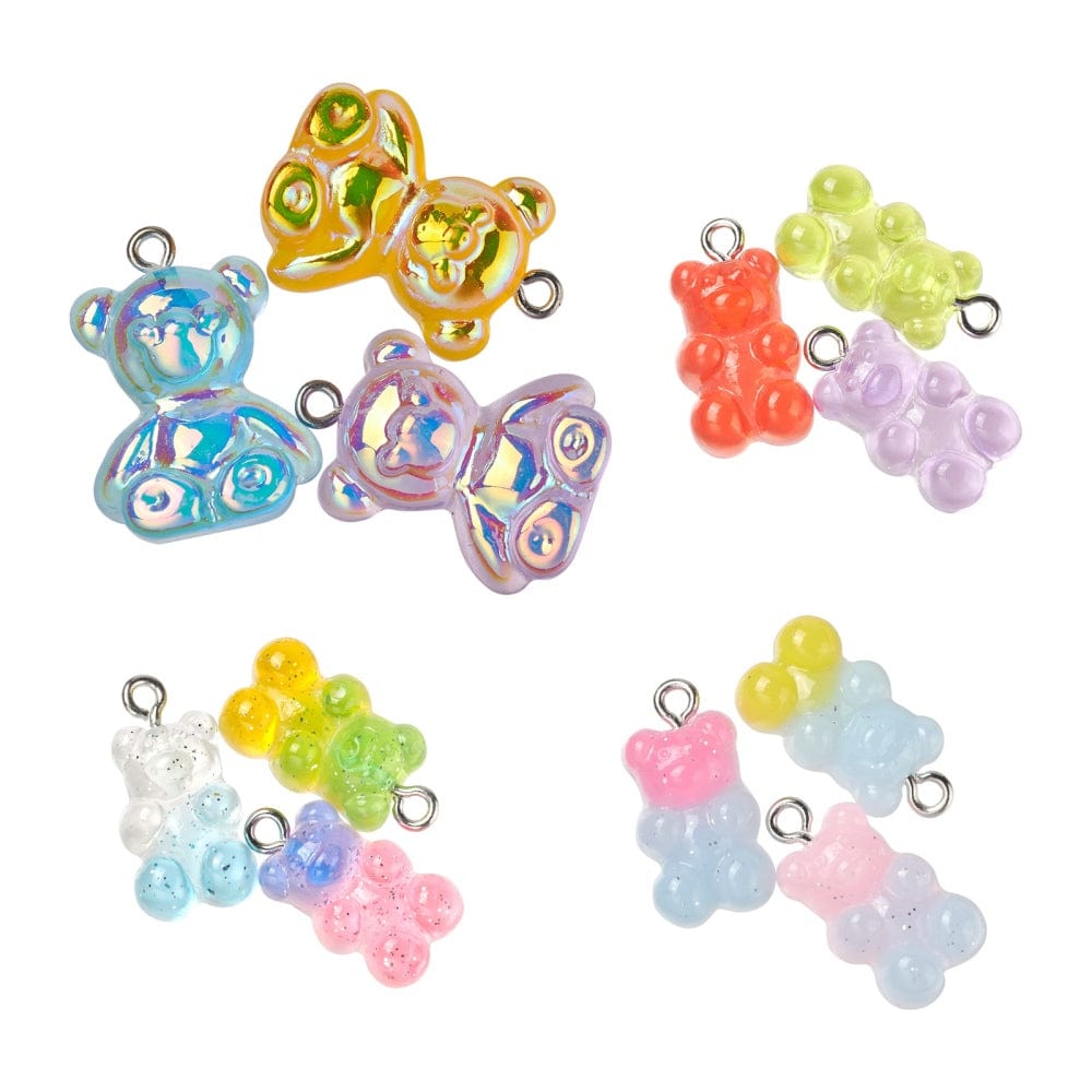 Farverige Resin Vedhæng – Mix Modeller & Størrelser, 36 Dele - Uniq Perler - 179876