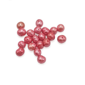 Gefärbte Süßwasserperlen, 5 - 6mm (Einzelne Perle) - Uniq Perler - 625543