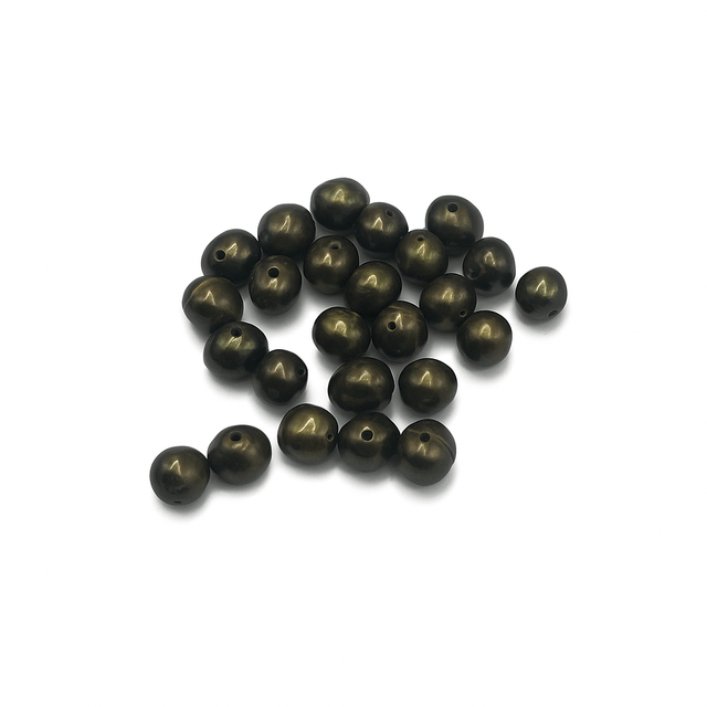 Farvet Ferskvandsperler, Grøn, 5 - 6mm (Enkelt Perle) - Uniq Perler - 258258